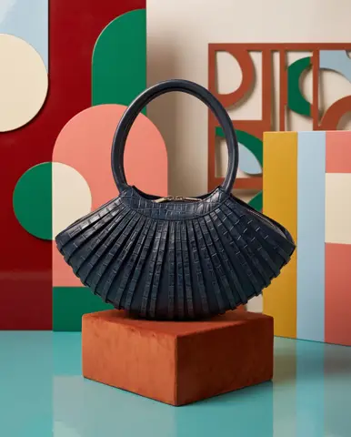 Borsa a mezzaluna blu petrolio OSA